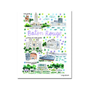 Baton Rouge Map Print