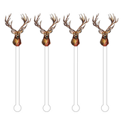 Deer Mount Acrylic Stir Sticks