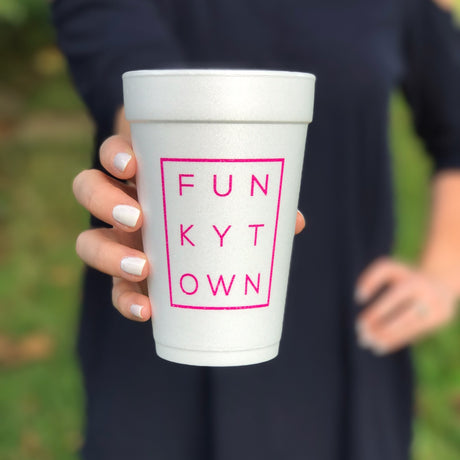 Funkytown Styrofoam Cups - PINK