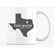 Fort Worth Coordinates Mug
