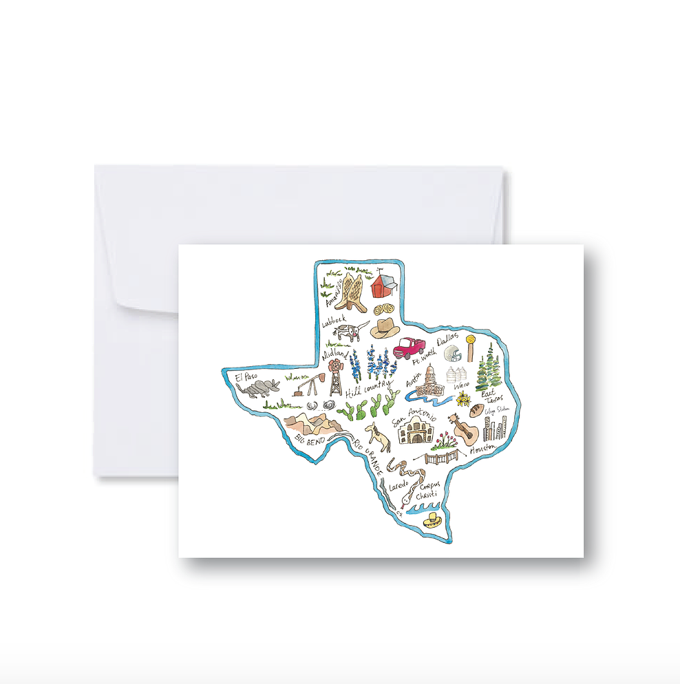 Texas Icons Note Cards